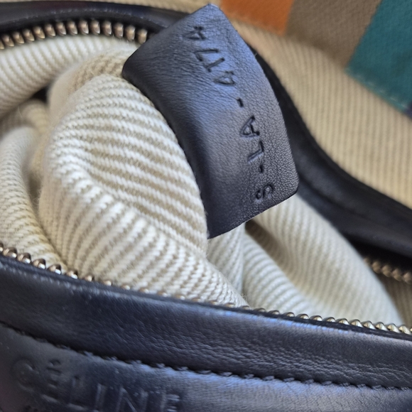 Celine Beige Tote with Multicolor Stripes - Picture 12 of 12